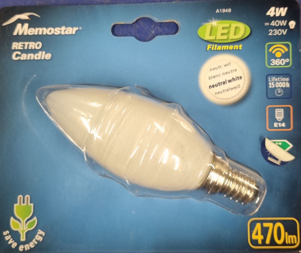 20251221_104351 Ampoule Led E14- 40W/4W - 470lm - Neutral white – Image 1