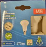 Ampoule Led E14- 40W/4.9W - 470lm  - Warm white - Boite de 2