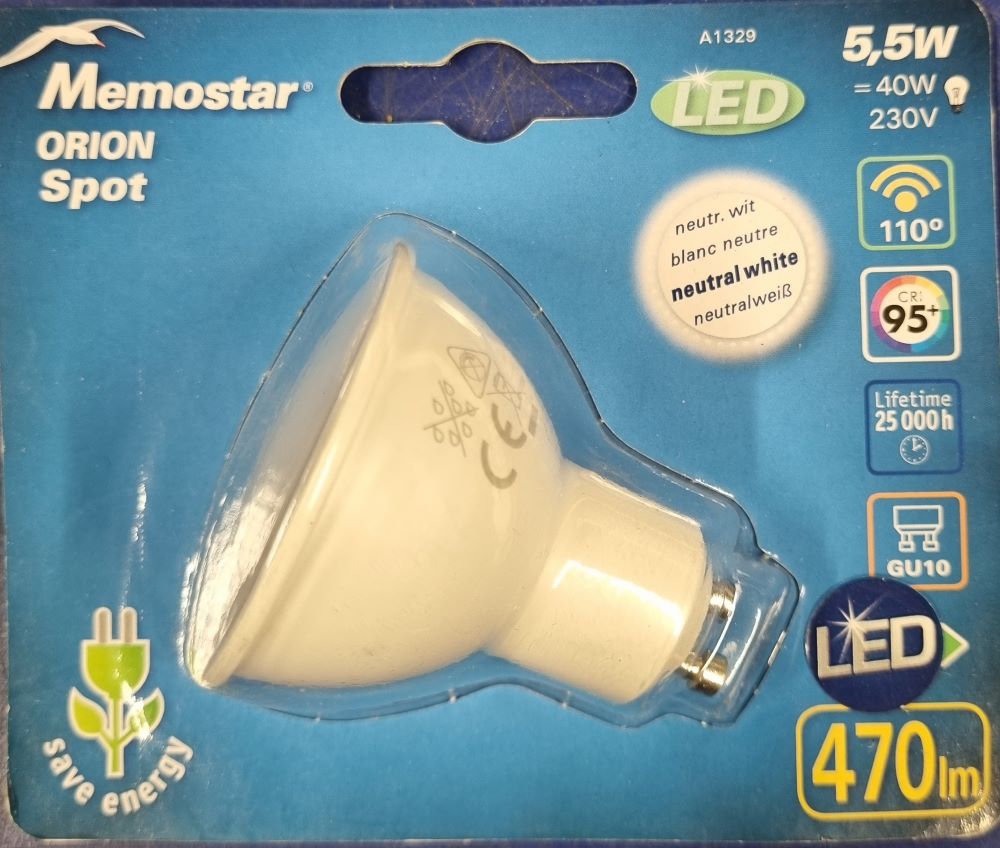 20251221_110122 Spot Led - 40W/5.5W - 470lm - Neutral white - GU10 – Image 1