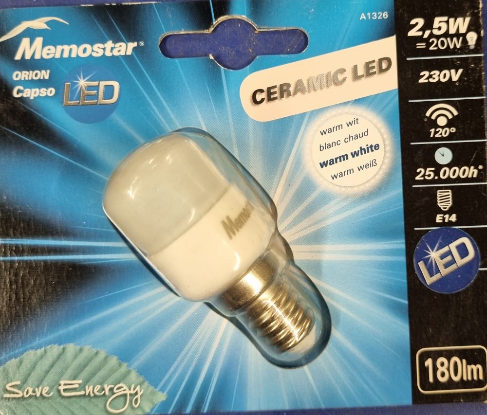 20251221_110452 Ampoule Led E14- 20W/2.5W - 180lm - Warm white – Image 1